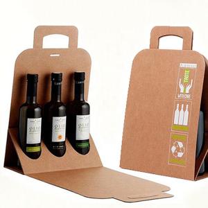 China Kraft Wine Bottle Postal Boxes with a Hanger wholesale