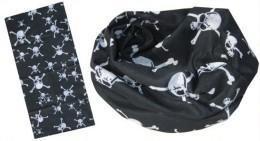China Multifunctional Scarf in black and white skull design (YT-892) wholesale