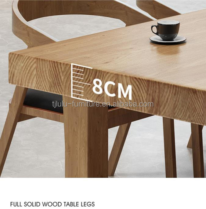 Dining Room Furniture Nordic Art Solid Wood Dining Table/Restaurant Table with Modern Design Style