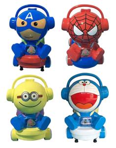 China 1 Player Kiddie Ride Fiberglass Material With Superhero Theme wholesale