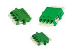Quad UPC LC To LC Adapter Multi Mode Gray Full Flanged