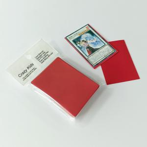 China YGO Red Small Color Card Sleeves Resealable 59X86mm Fit Card Size wholesale