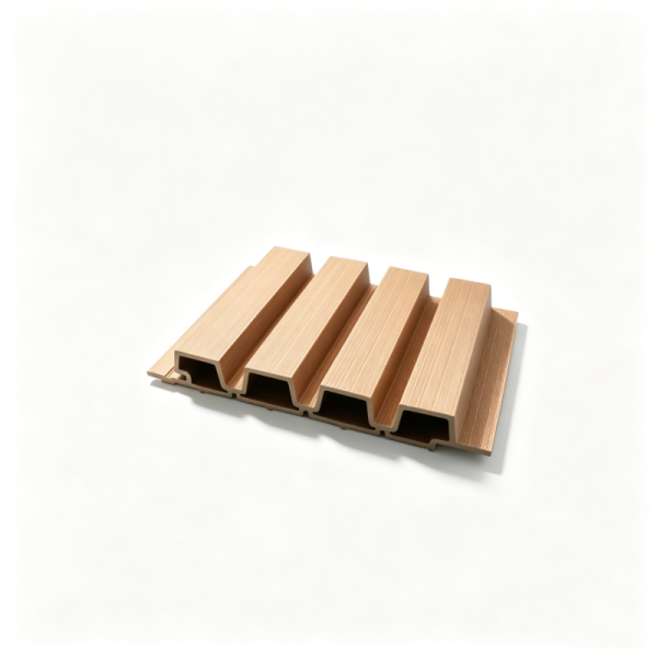 218x26mm WPC Outdoor Wall Panels First Generation Fluted Exterior Cladding Waterproof Weather-Resistant