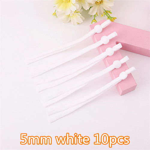 5mm flat adjustable elastic band with buckle earloop cord for facemask earloop strap