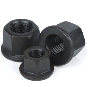 China Grade 10 Black Oxide Coating Large Hexagon Flange Nuts wholesale