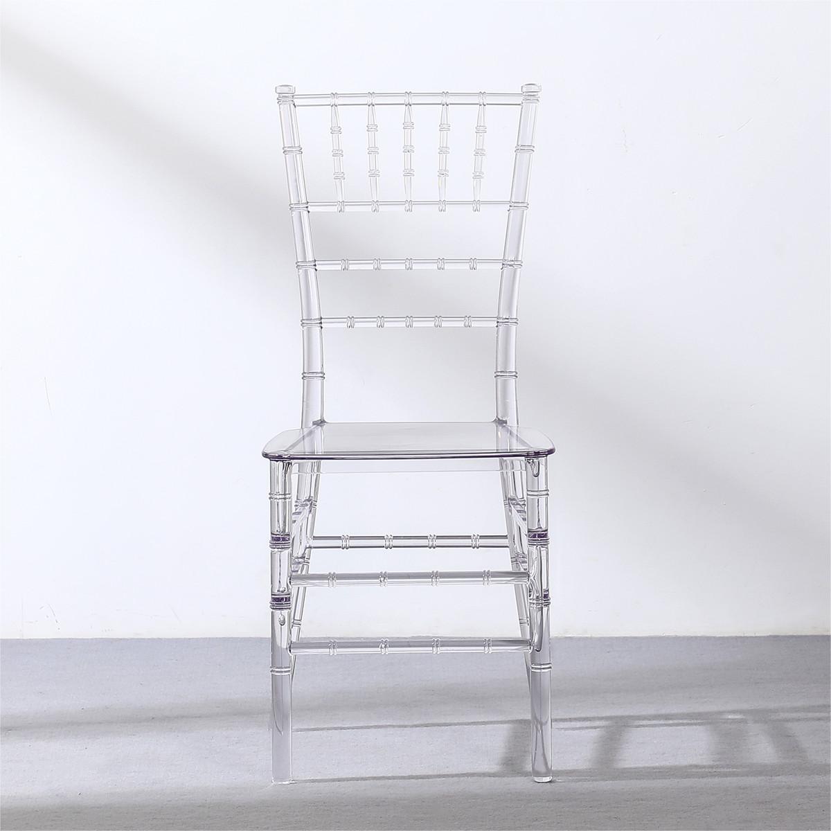 PC / PP Plastic Rental Transparent Crystal Napoleon Acrylic Wedding Clear Chiavari Hotel Banquet Chairs