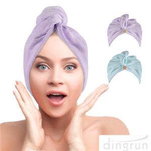 China Hair Towel Wrap Super Absorbent Hair Turbans for Women Quick Dry Hair Microfiber Towels wholesale