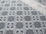 Knitted Tulle Cotton Nylon Lace Fabric Ivory For Pajama Eco-Friendly SYD-0007