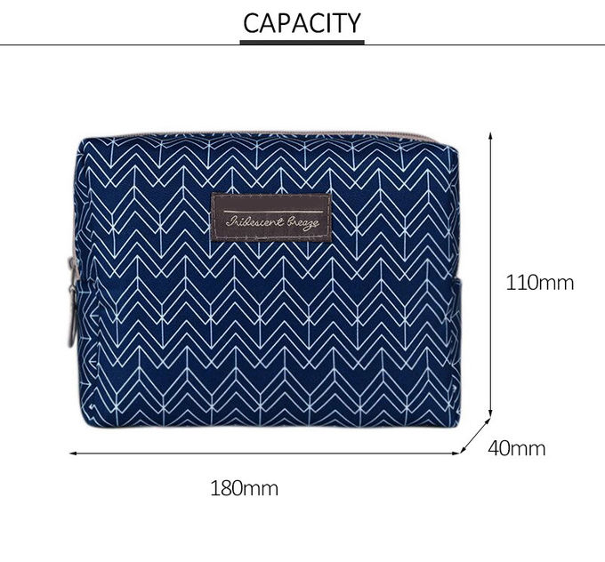 Professional Custom Logo Natural Bridesmaid Mini Polyester Cosmetic Bag