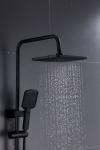 Rotation Matte Black Wall Mount 4way Rain Shower Faucets