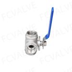 3 Way Female Threaded Stainless Steel Ball Valve 1000wog Tee Type Normal