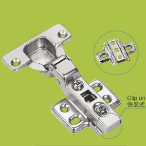 China Guangzhou manufacturer cabinet hardware half overlay two way hinge wholesale