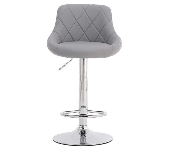 360 Swivel and Height Adjust Bar Stool PU Leather Upholstered Counter Height