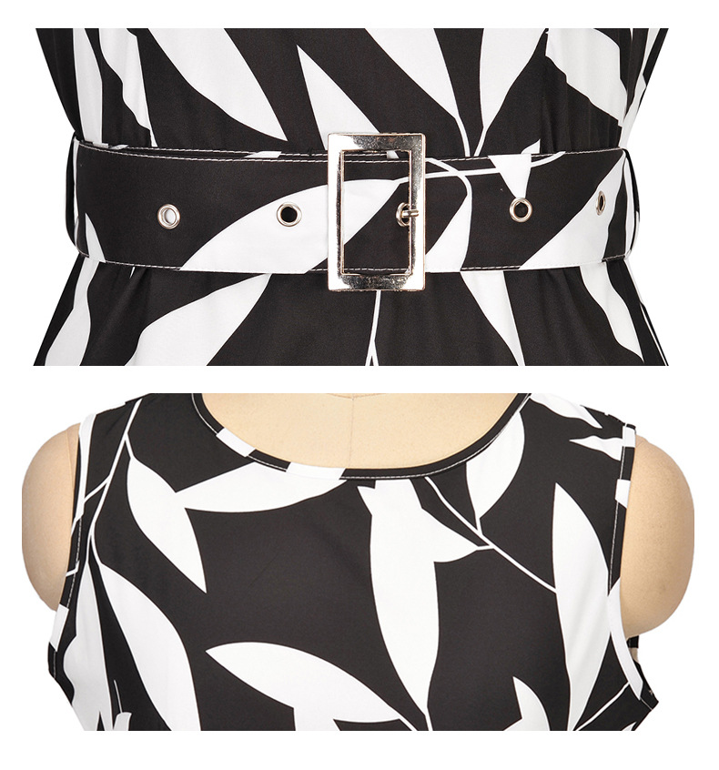 Women Sleeveless Casual Print Dress