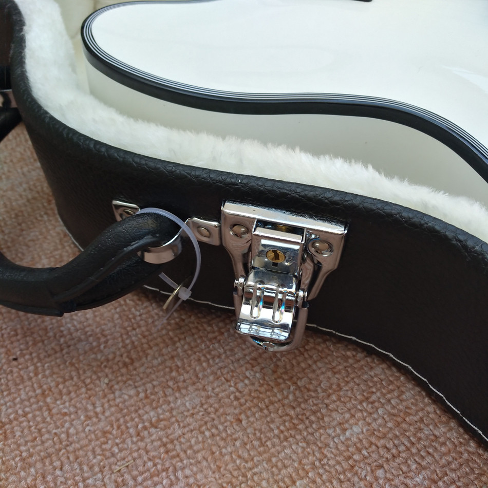 High quality hollow body jazz electric guitar, rosewood fingerboard black binding electric guitar, free shipping