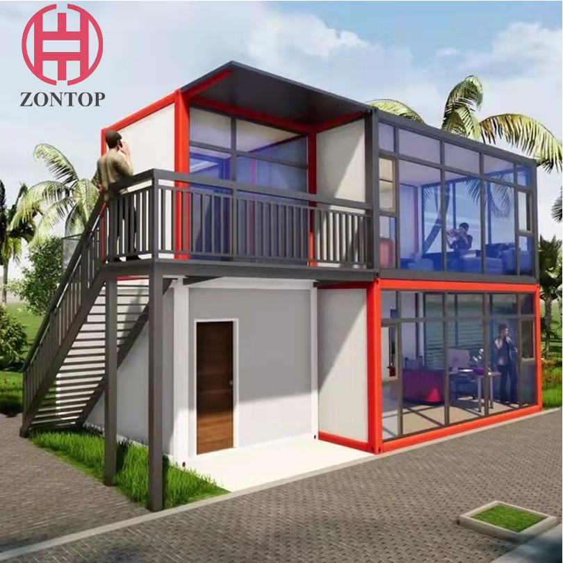 Zontop China Modern Prefabricated China Storage Luxury Quick Build Temporary 20 Ft Container Home Modular House