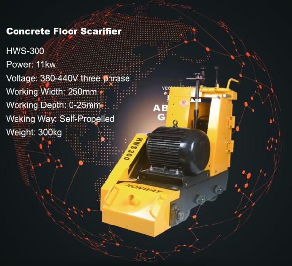 Lockable Cement Scarifier Concrete Surface Preparation Equipment Quick Change