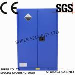 3-Point Self-Latching Blue Corrosive Storage Cabinet For Hydrochloric Acid Non