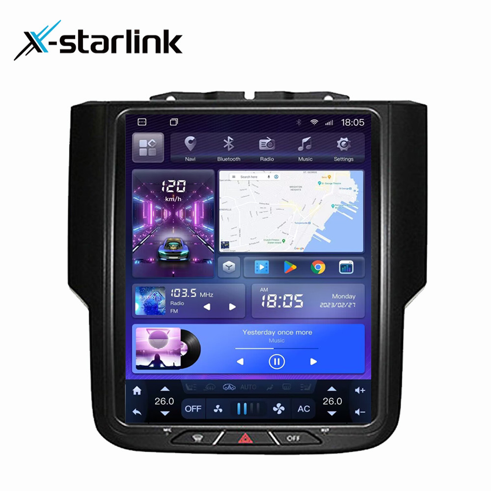 Radio Car DVD Player GPS Navigation Wireless Carplay Android For Dodge Ram
