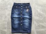 Pristine Color Womens Denim Pencil Skirt , Long Stretch Pencil Skirt TW76693
