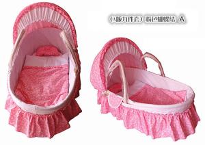 China grass corn husk baby moses basket bed with liner set vehicle-mounted at home wholesale