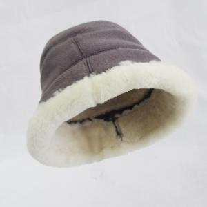 China Elegant Suede Fabric Sheepskin Beanie Hat Winter Custom Fashion For Unisex wholesale