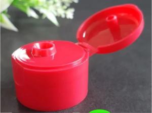 China Red Bottle Flip Cap Durable Body / Natural Color Dispensing Caps For Liquid Containers wholesale