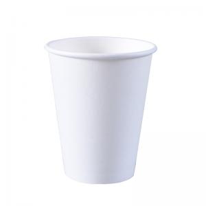 China Coffee Water White Disposable Paper Cups 8 Oz With Customized Logo wholesale