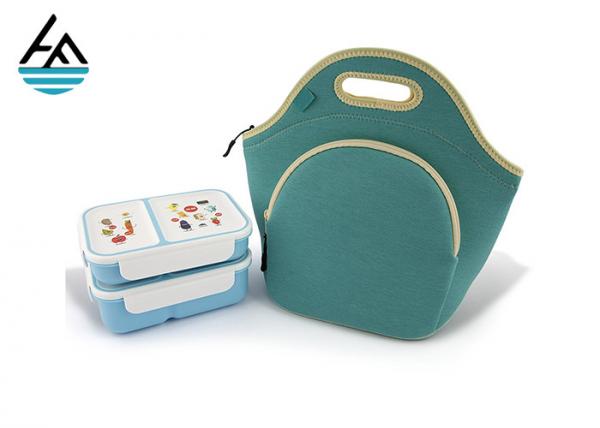 Quality Custom Adult Washable Neoprene Lunch Bag Soft Fabric Tight Stitching for sale