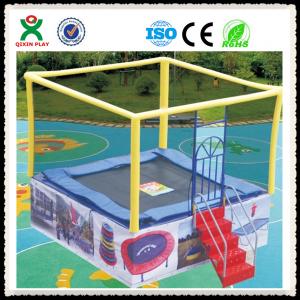 China Kids Outdoor Trampoline Park Used Trampoline with Safety Net for Children QX-117E on sale