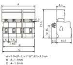 Spring-cage Clamp Terminal Male With Snap-in Syle Pitch: 7.5mm/0. 295in