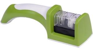 China Ceramic Wheels Household Knife Sharpener With Finger Handle Slot / &quot;V&quot; Slot wholesale