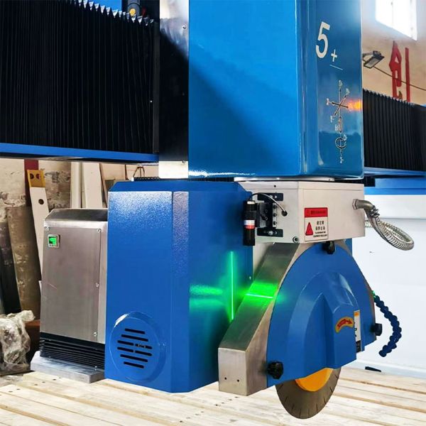 ZEUS Customizable 5 Axis Bridge Stone Machine Easy Operation High Safety Level Granite Tiles 150mm Thickness 3200mm Length