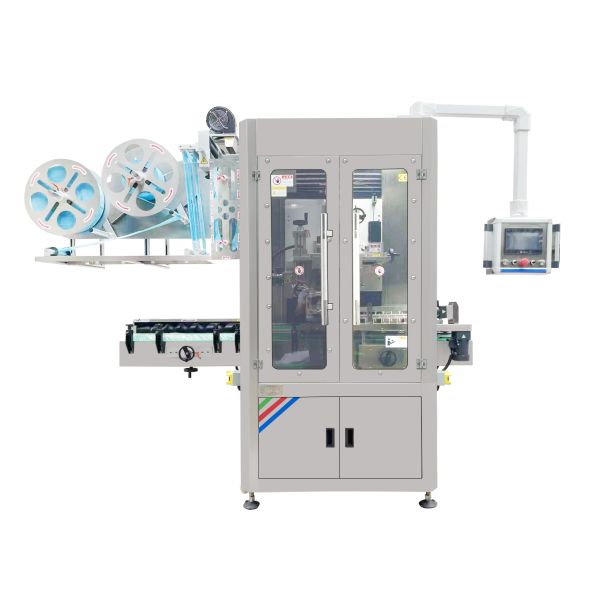 Factory Semi-Automatic Bottle Neck Sleeve Shrink Band Label Applicator Machine With Steam Tunnel