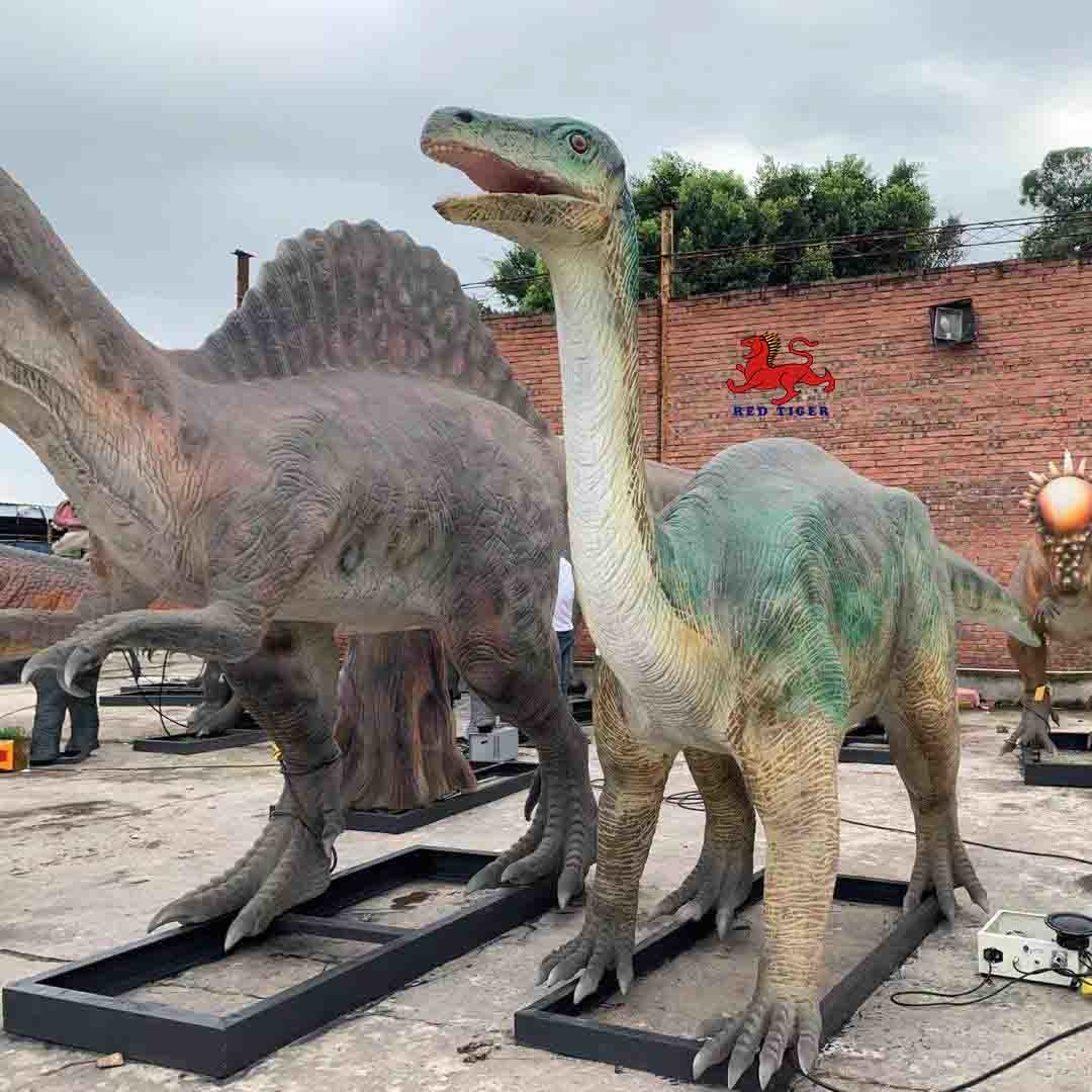 Theme Park Realistic Animatronic Dinosaur Riojasaurus With Movement And Sound Customization