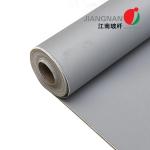 PU Coated Thermal Insulation Jackets Fiberglass Fabric 0.5mm Grey Satin