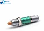 Green Color Lemo B Series Connectors Custom Circular Plug FGG 1B 10 Pin Male