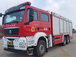 China GF60 Custom Dry Powder Fire Truck Country Ⅵ Hydraulic Platform Fire Engine wholesale