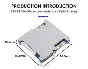 China LiFepo4 BMS PCM Battery Protection Board Smart 19s 60V 40A With Balance wholesale