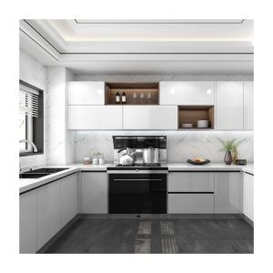 China Waterproof Fireproof Kitchen Cabinet with Solid Wood and Customizable Modular Design wholesale