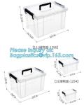 household items 8 compartment clear plastic container storage box, household