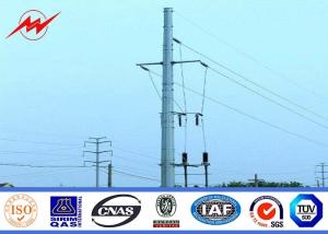 China 10M 130DAN 300N Hot Dip Galvanized Steel Power Transmission Poles Q235 , Q345 Material wholesale