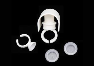 China White Plastic U Shape Eyelash Extension Glue Ring Adhesive Pallet wholesale