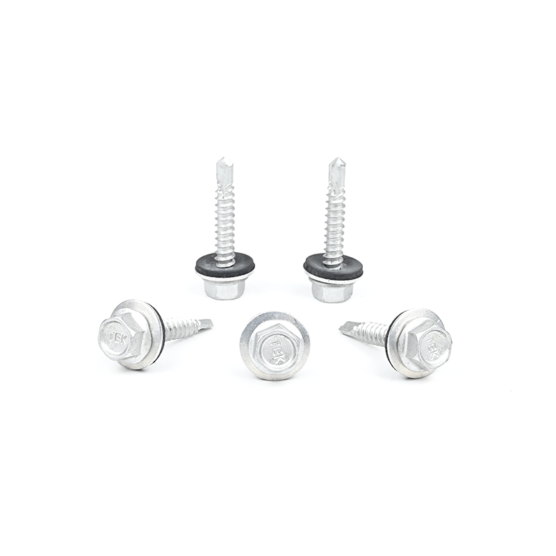 Zinc Alloy Coated Hex Flange Bimetal Tek Screws for Self Drilling on Metal Roofing