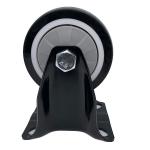 5 Inch Polyurethane Tread Rigid Plate Caster Wheels For Factory