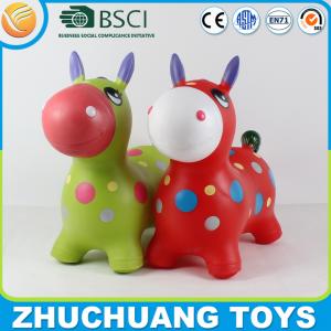 China 6P free inflatable plastic toy bouncy race horse wholesale