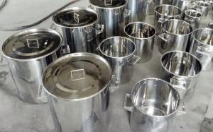 China 316L Stainless Steel Milking Machine Bucket Drum 5L Capacity Mirror Polish wholesale
