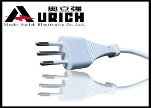 China 3 Pin Plug Female Italy Standard Power Cord With Stopper IMQ Certificate White wholesale