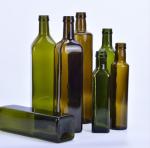 Body Material Glass Olive Oil Bottle Dark Green Round Oil Glass Bottle with