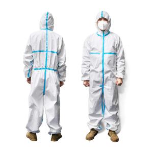 China Elastic Wrist Medical Coverall Suit , Wateproof Disposable Protective Coverall wholesale